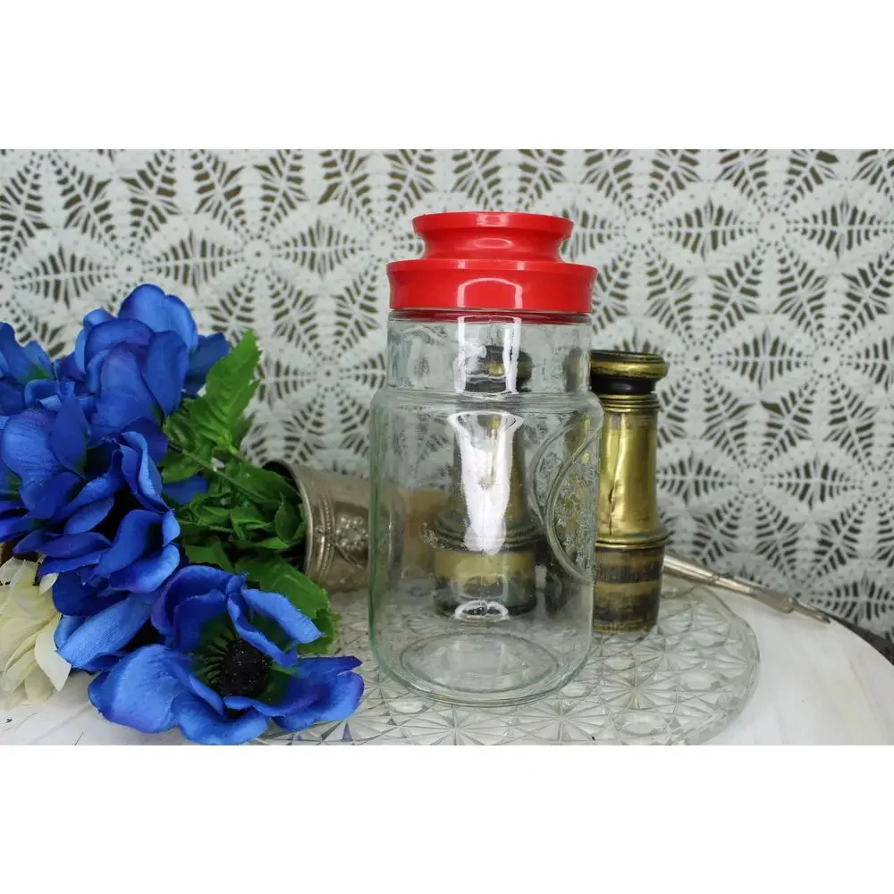1970's Anchor Hocking 1776 Bicentennial Glass Jar Produced for Maxwell House